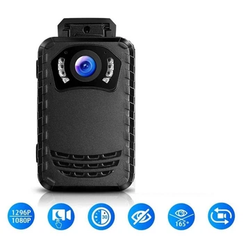 Нагрудний відеореєстратор Boblov Full HD з екраном 1 54 дюйма та нічним підсвічуванням 10 метрів і акумулятором 2600 мАг з датчиком руху та захистом IP54 для професійної відеофіксації подій у високій якості