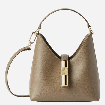 Сумка крос-боді через плече жіноча з натуральної шкіри маленька Furla WE00876ARE0004903S1007 Бежева (800070360277)