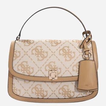 Сумка крос-боді через плече жіноча середня Guess HWJG9755210-BIO Бежева (800070360372)