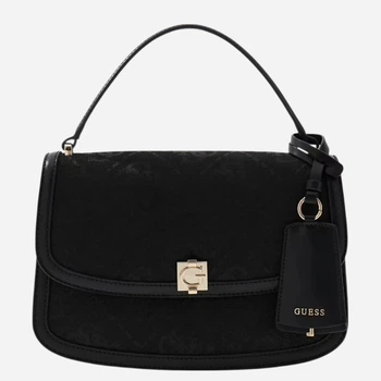 Сумка крос-боді через плече жіноча середня Guess HWJG9755210-BLO Чорна (800070360373)