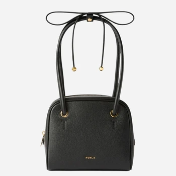 Сумка жіноча з натуральної шкіри маленька Furla WB02064BX4573O60001002 Чорна (800070360631)