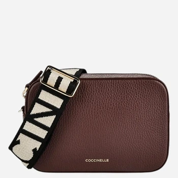 Torebka crossbody damska skórzana Coccinelle E5MN555I101-R49 Brązowa (800070363649)