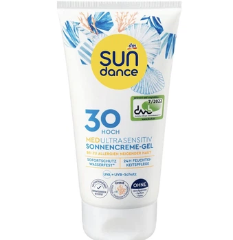 Гипоаллергенный гель для чувствительной кожи SUNDANCE Sonnencreme Gel, MED ultra sensitiv LSF 30, 150 мл