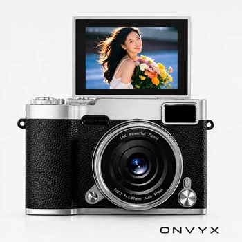 Цифровая камера Onvyx M9 48 МП Full HD 1080P с поворотным экраном 180° 2.4 IPS 16× зум Type-C Black