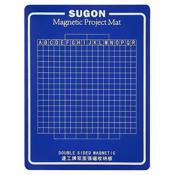 Коврик, мат магнитный Sugon двусторонний, для раскладки запчастей и ремонта техники 150x115 мм