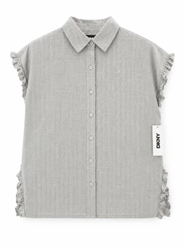 Женская легкая блузка DKNY 1159859650 (Серый XS) - Уценка