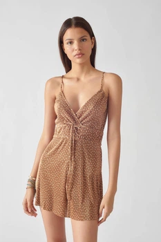 Комбінезон Pull & Bear коричневий в білий горох QURLX449 L