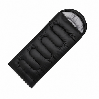 Теплий спальний мішок King Size (220х70см) Чорний спальник ковдра