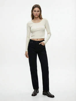 Женские черные джинсы RELAXED SLIM FIT размер 30