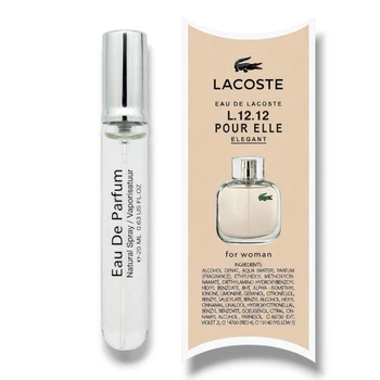 Женская парфюмированная вода No Brand (версия Lacoste Eau De L.12.12 Pour Elle Elegant, 20 ml