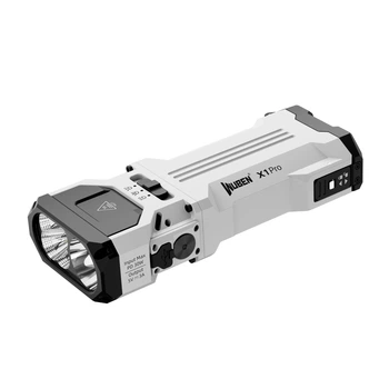 Мощный ручной светодиодный фонарь Wuben X1 PRO White (12300Лм, 9600мАг, 410м) с функцией павербанка