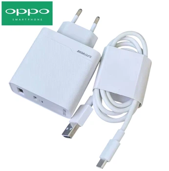 Сетевое зарядное устройство Oppo SuperVOOC USB-C+USB-A 120W OEM (с кабелем 1м)