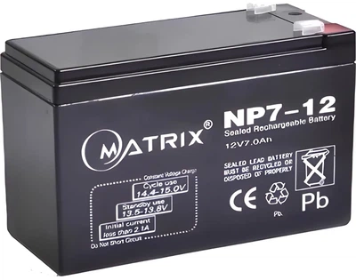 Аккумуляторная батарея Matrix 12V 7Ah (NP7-12)