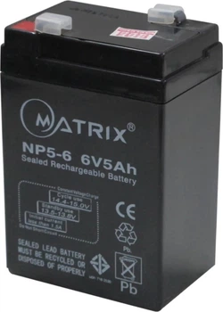 Акумуляторна батарея Matrix 6V 5Ah (NP5-6)