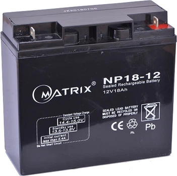 Акумуляторна батарея Matrix 12V 18Ah (NP18-12)