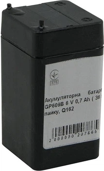 Аккумуляторная батарея MERLION AGM 6 V 0.7 Ah (GP609B) клеммы под пайку