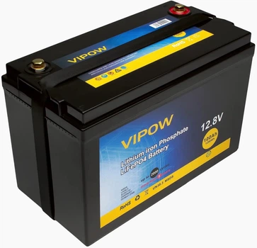 Аккумуляторная батарея Vipow LiFePO4 12.8 V 100 Ah со встроенной BMS платой 80 A (LiFePO4128-100/80)