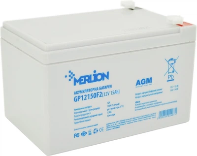 Акумуляторна батарея Merlion AGM 12V-15Ah GP12150F2 (YT22467)