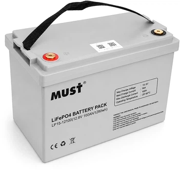 Аккумуляторная батарея Must LiFePO4 12.8V 100Ah (YT32858)