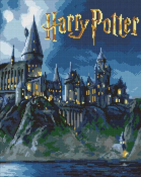 Алмазна мозаїка Harry Potter: Гоґвортс вночі ©Warner Bros. 40x50 AMO20364 Ідейка