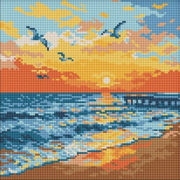 Алмазная мозаика На берегу моря ©art_selena_ua 30x30 AMO8271 Идейка