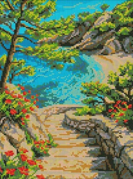 Алмазная мозаика Бирюзовое побережье мечты ©art_selena_ua 30x40 AMO20492 Идейка