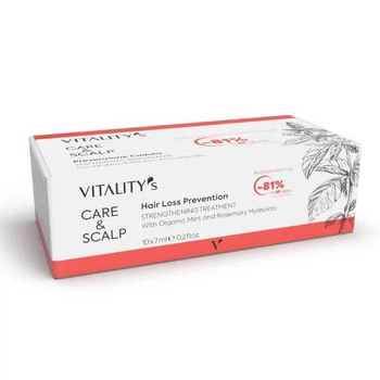 Ампули укрепляющие против выпадения волос с кофеином и экстрактом мяты Vitality's Care & Style Scalp Fortifiant Treatment, 10*7 мл