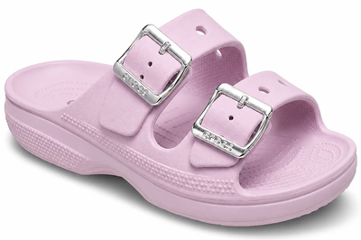 Жіночі крокси сандалі Crocs Saturday Metallic Buckle Sandal Pink (37-38, рожевий)
