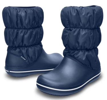 Жіночі крокси чоботи Crocs Winter Puff Boot Navy (34-35, синій)