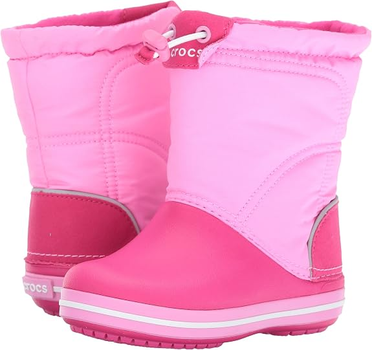 Дитячі крокси чоботи для дівчинки Crocs Crocband LodgePoint Winter Boot Pink (38-39, рожевий)