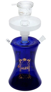 Кальян Ager Temple Mini Blue, стеклянный, 36 см, в фирменном кейсе 5263598