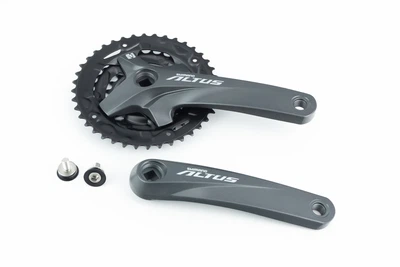 Шатуны "квадрат" 170мм, 40.30.22T MTB, алюминиевые, серо-чёрные ALTUS FC-M2000