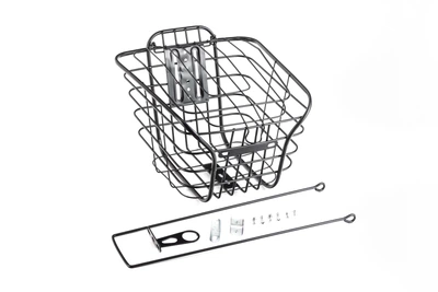 Корзина передняя 28" с крышкой, чёрная BSK-СК-45
