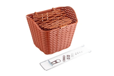 Кошик передній 26" з кришкою, пластмасовий, коричневий SLCK-09B