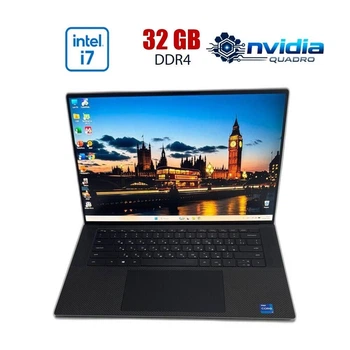 Ноутбук Dell Precision 5560 / 15.6" (1920x1200) IPS / Intel Core i7-11800H (8 (16) ядер по 1.9 - 4.6 GHz) / 32 GB DDR4 / 512 GB SSD / nVidia Quadro T1200, 4 GB GDDR6, 128-bit / WebCam б/в