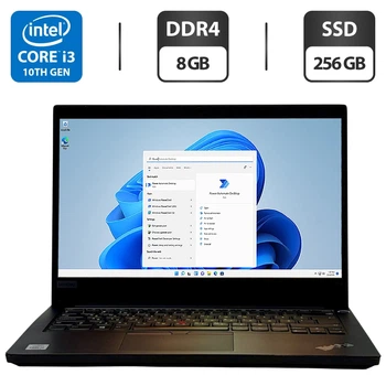 Ультрабук Б-класс Lenovo ThinkPad E14 Gen 1 / 14" (1920x1080) IPS / Intel Core i3-10110U (2 (4) ядра по 2.1 - 4.2 GHz) / 8 GB DDR4 / 256 GB SSD / Intel UHD Graphics / WebCam / Windows 11 Pro б/у