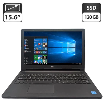 Ноутбук Dell Inspiron 15-3552 / 15.6" (1366x768) TN / Intel Pentium N3710 (4 ядра по 1.6 - 2.56 GHz) / 4 GB DDR3 / 120 GB SSD / Intel HD Graphics / WebCam / DVD-ROM б/у