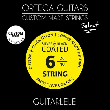 Струны для гитарлеле Ortega GTLS Custom Nylon Coated Select, 26-40