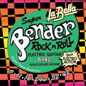 Струны для электрогитары La Bella Blues Bender B-942, 9-42