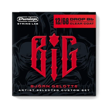Струны для электрогитары Dunlop BIG-1268 Björn Gelotte Clear Coat Drop Bb, 12-68
