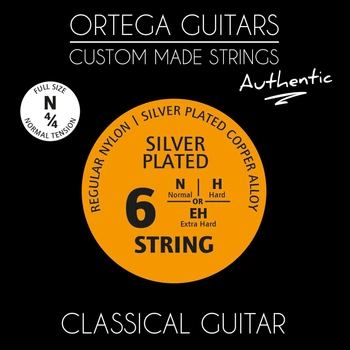 Струны для классической гитары Ortega Custom Authentic Regular Nylon NYA-44N Normal Tension, 28-43