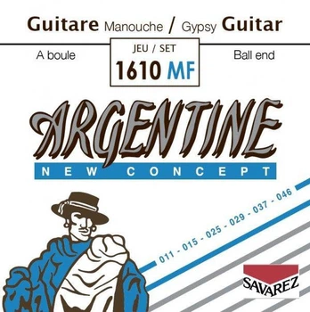 Струны для акустической джипси джаз гитары Savarez Argentine 1610-MF, 11-46 Ball End