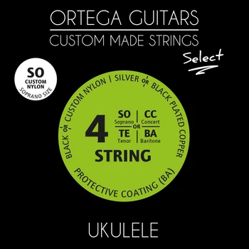 Струны для укулеле сопрано Ortega Custom Select Nylon UKSSO, 24-36