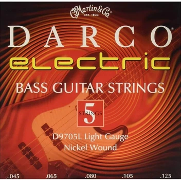 Струны для 5-струнной бас-гитары Darco Martin Nickel Wound D-9705L, 45-125