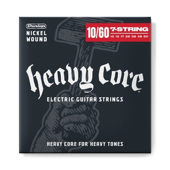 Струни для 7-струнної електрогітари Dunlop DHCN-10607 Nickel Wound Heavy Core, 10-60