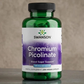 Хром пиколинат для поддержки при диабете Swanson Chromium Picolinate 200 mcg 200 caps