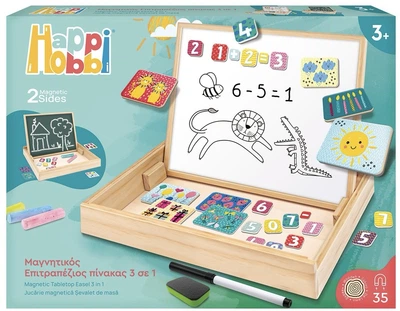 Stolowa sztaluga magnetyczna 3 w 1 AS Happi Hobbi Magnetic Tabletop Easel (1029-64086) (5203068640866)