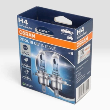 Лампочка H4 OSRAM Cool Blue 100% 12V 60/55W P43T к/т 2 шт - (64193CBN-2HB)