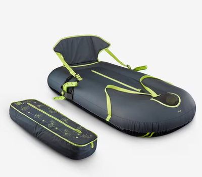 Надувні Санки Тюбінг з Гальмом Wedze Pumpslide 120 х 60 х 46 см з Чохлом Сірий