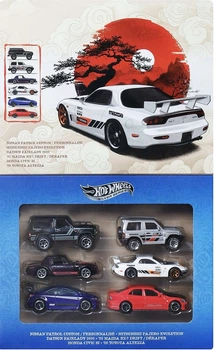 Zestaw samochodzików Hot Wheels Silver Series Streets of Japan 6 szt 1:64 (JLB23) (194735359844)